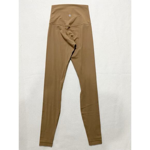Lululemon Align Pant 28” Leggings Size 2 Brown Camel Tan High Rise Yoga Pants - Picture 6 of 10